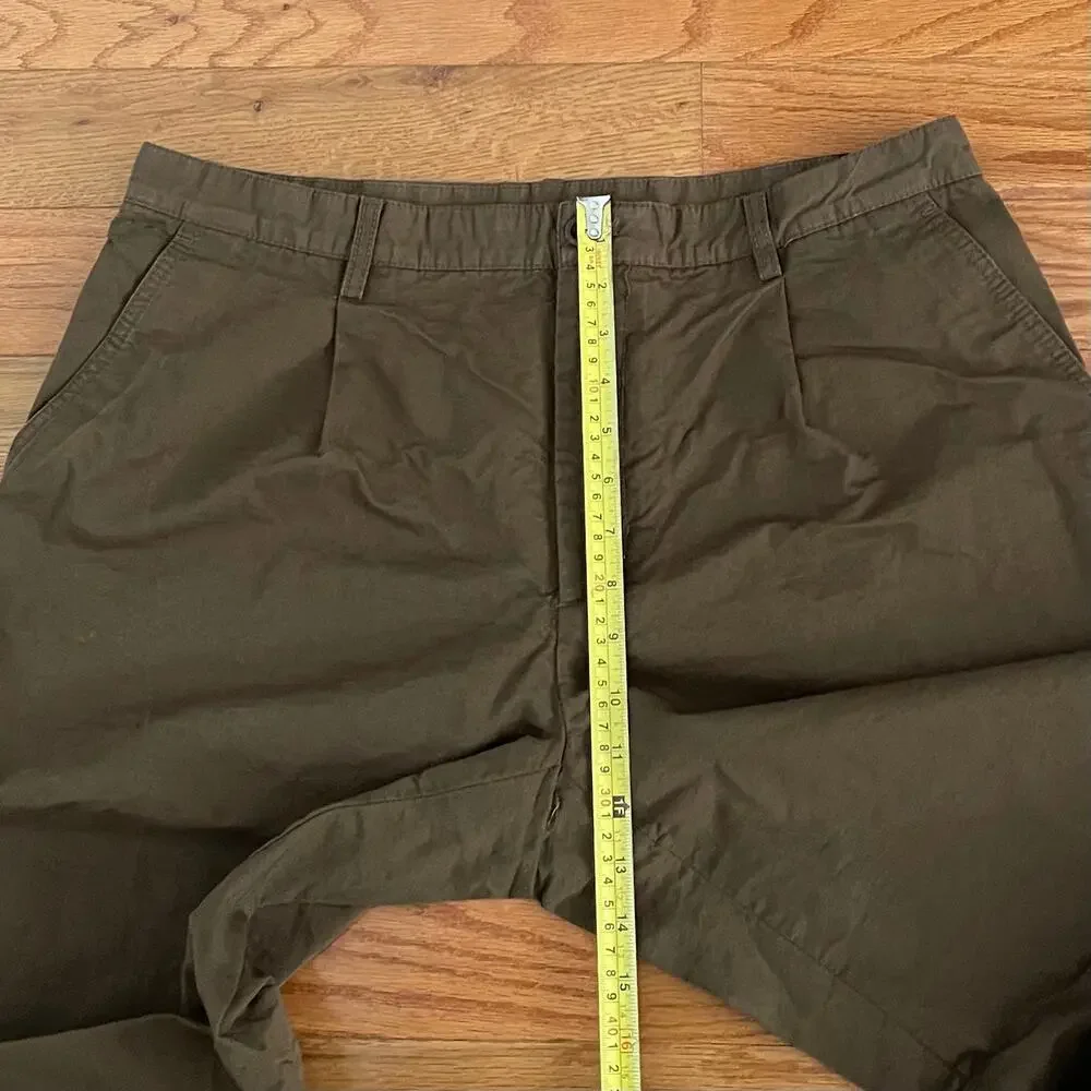 Zara Mens 36 Chino Pants Brown Mid Rise Regular Fit Pockets Casual Minimalist